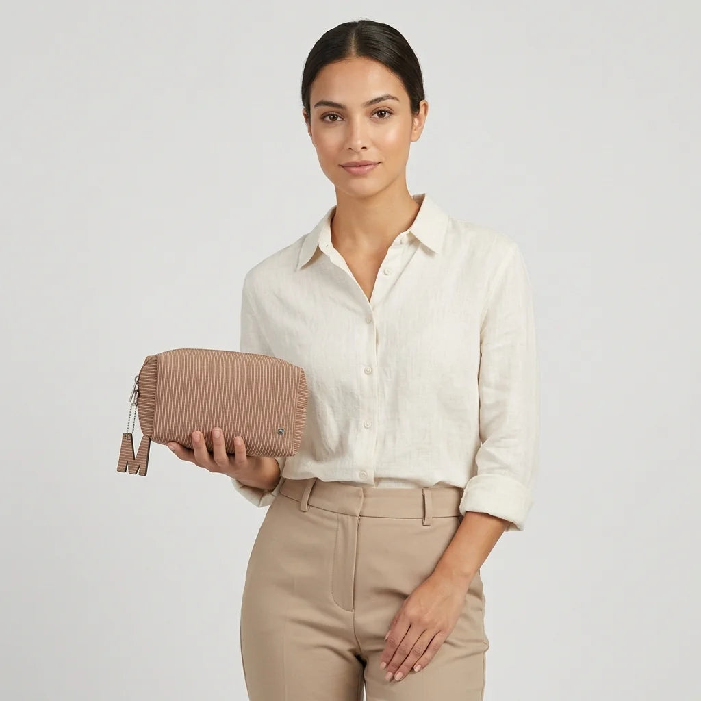 Cosmetiquera primavera de sintético para mujer - Oro