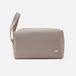 Cosmetiquera primavera de cuero para mujer - Taupe