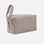 Cosmetiquera primavera de cuero para mujer - Taupe