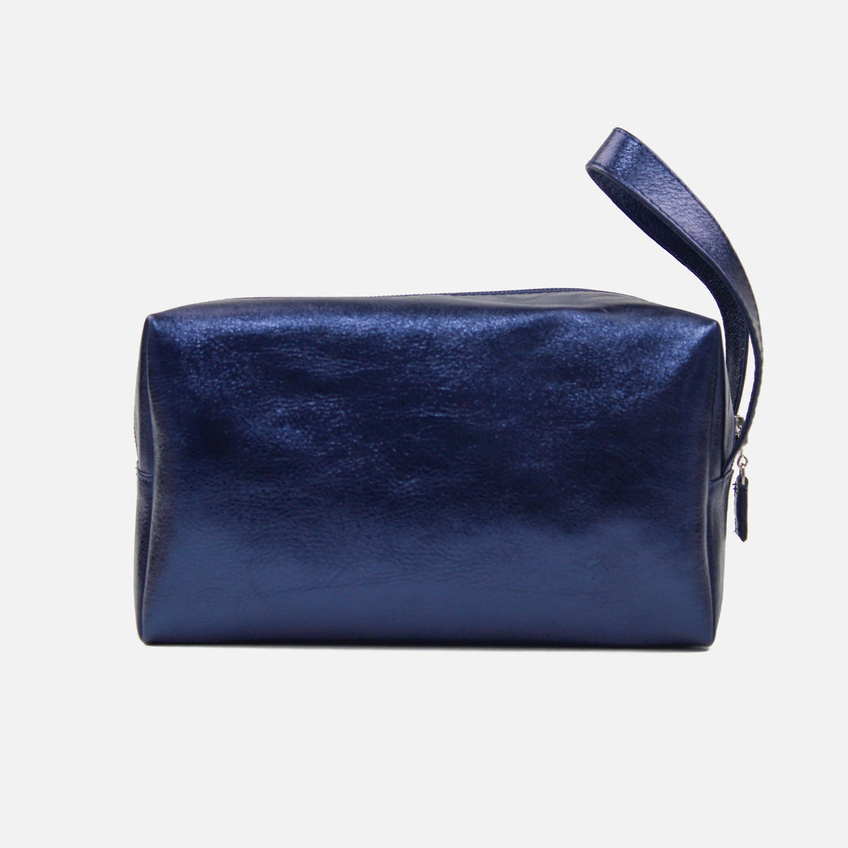 Cosmetiquera primavera de cuero para mujer - Azul
