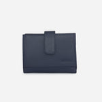 Billetera levana de cuero para mujer - Azul