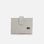 Billetera levana de cuero para mujer - Beige