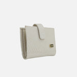 Billetera levana de cuero para mujer - Beige