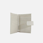 Billetera levana de cuero para mujer - Beige