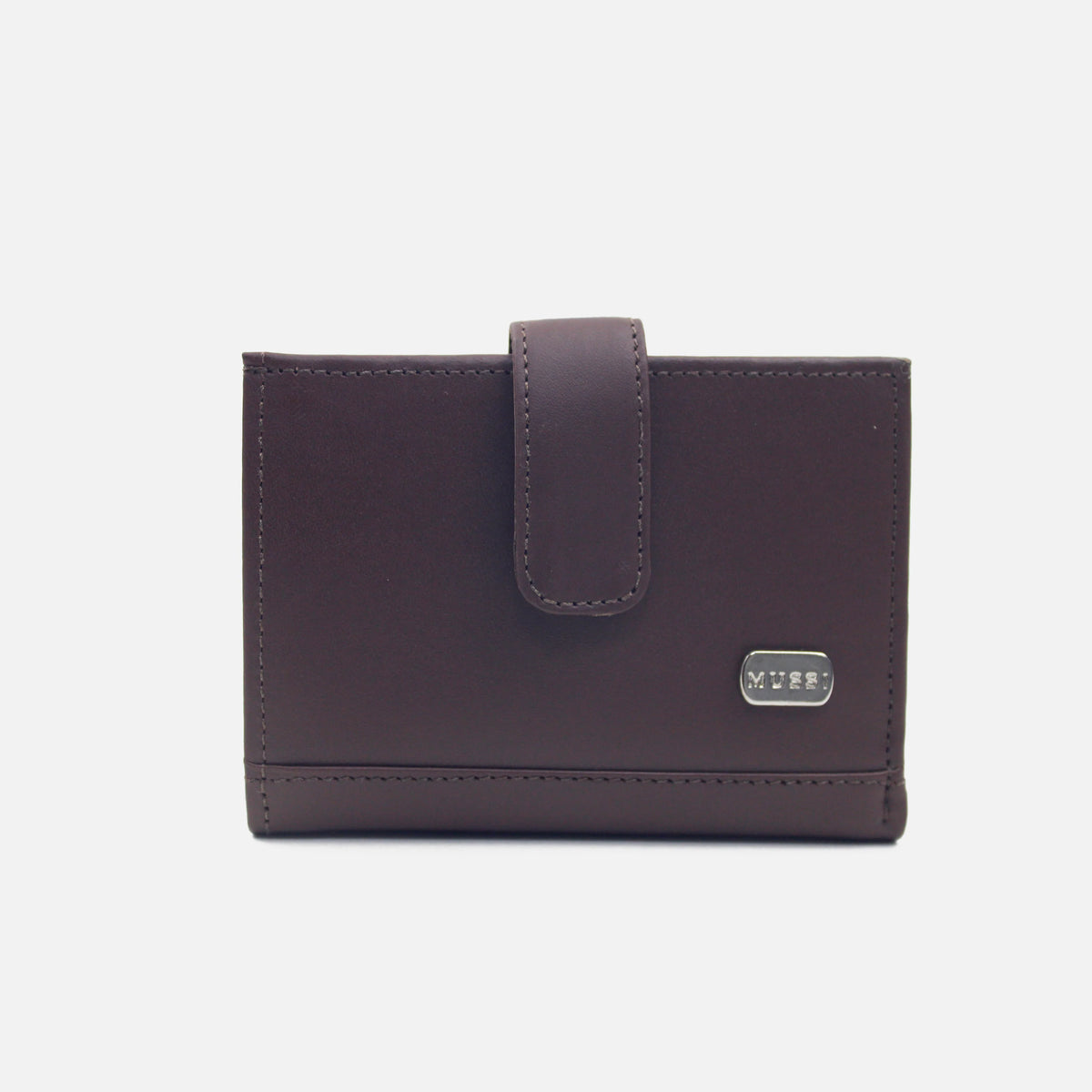 Billetera levana de cuero para mujer - Café