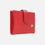 Billetera levana de cuero para mujer - Rojo