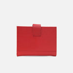 Billetera levana de cuero para mujer - Rojo