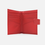 Billetera levana de cuero para mujer - Rojo