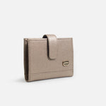 Billetera levana de cuero para mujer - Bronce
