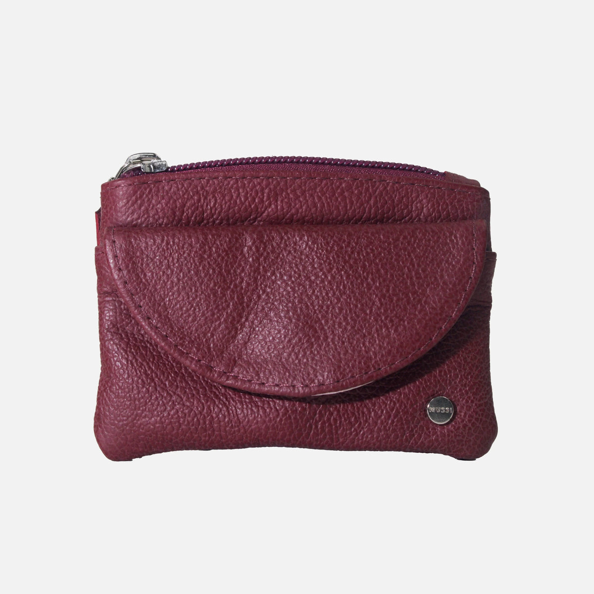 Monedero cabo de cuero para mujer - Vino