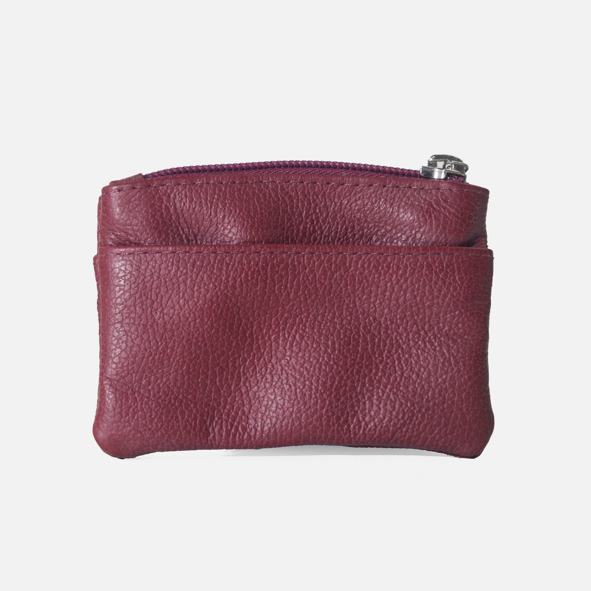 Monedero cabo de cuero para mujer - Vino