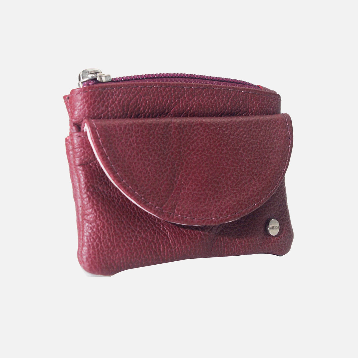 Monedero cabo de cuero para mujer - Vino