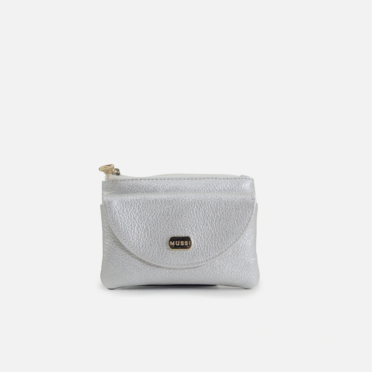 Monedero cabo de cuero para mujer - Plateado