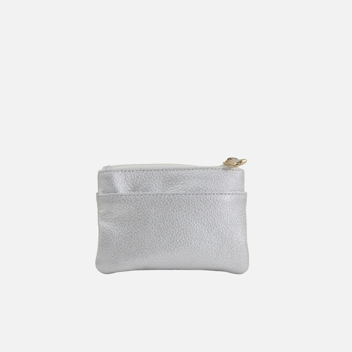 Monedero cabo de cuero para mujer - Plateado