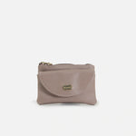 Monedero cabo de cuero para mujer - Taupe