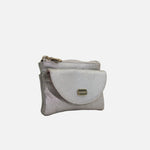 Monedero cabo de cuero para mujer - Oro