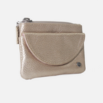 Monedero cabo de cuero para mujer - Oro