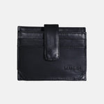 Tarjetero menina de cuero para mujer - Negro