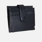 Tarjetero menina de cuero para mujer - Negro