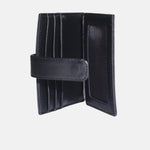 Tarjetero menina de cuero para mujer - Negro