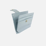 Tarjetero menina de cuero para mujer - Celeste