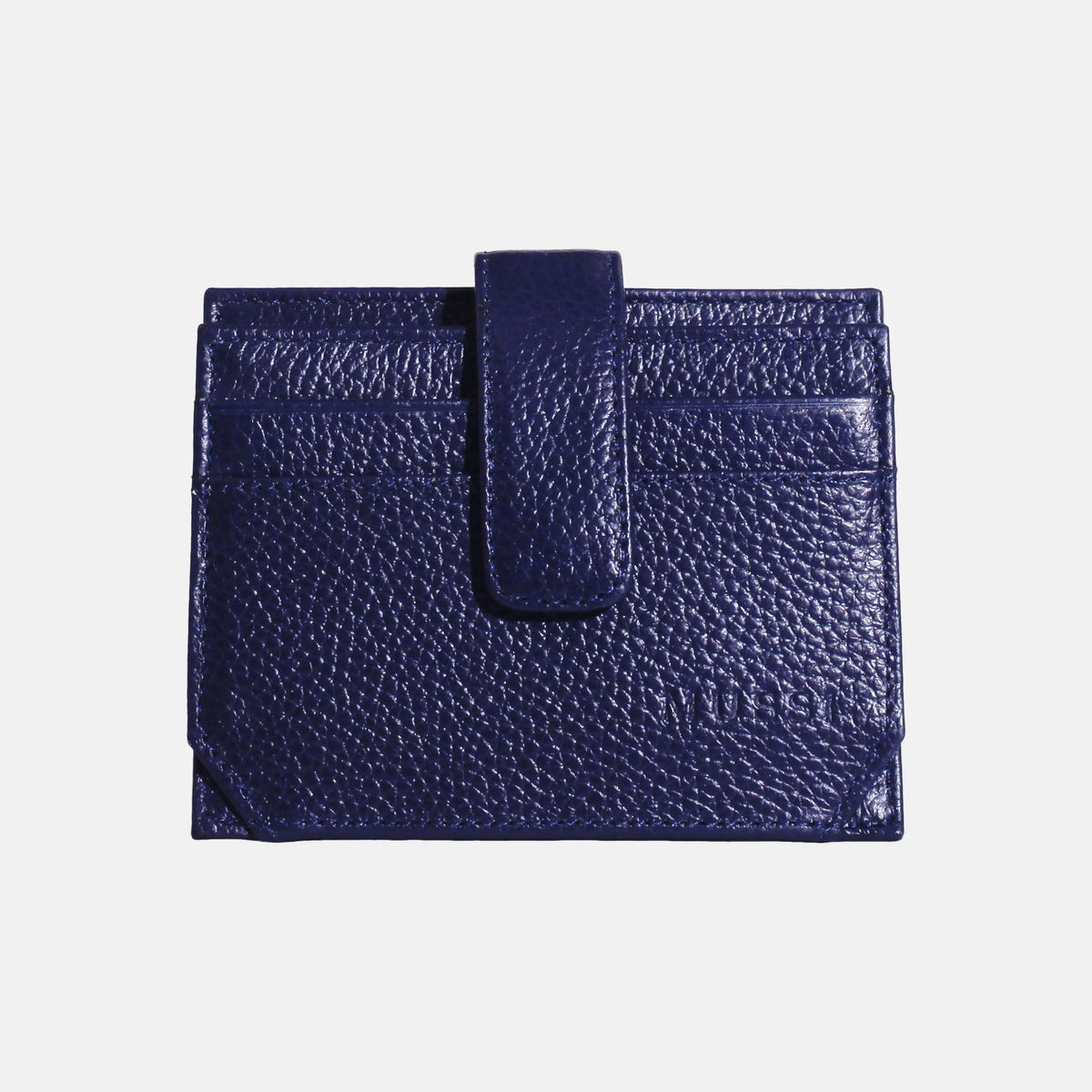 Tarjetero menina de cuero para mujer - Azul