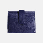 Tarjetero menina de cuero para mujer - Azul