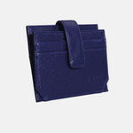 Tarjetero menina de cuero para mujer - Azul