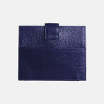 Tarjetero menina de cuero para mujer - Azul