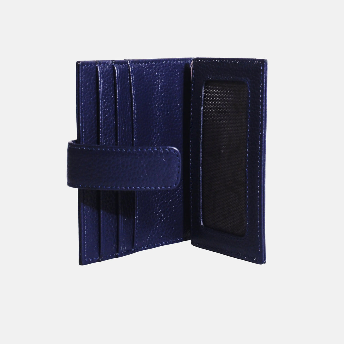 Tarjetero menina de cuero para mujer - Azul