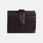 Tarjetero menina de cuero para mujer - Café