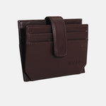 Tarjetero menina de cuero para mujer - Café