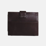 Tarjetero menina de cuero para mujer - Café