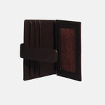 Tarjetero menina de cuero para mujer - Café