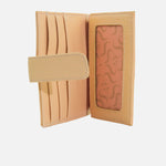 Tarjetero menina de cuero para mujer - Amarillo