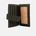 Tarjetero menina de cuero para mujer - Verde