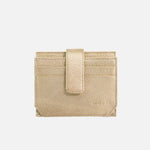 Tarjetero menina de cuero para mujer - Oro