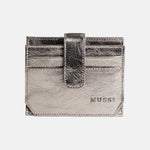 Tarjetero menina de cuero para mujer - Bronce