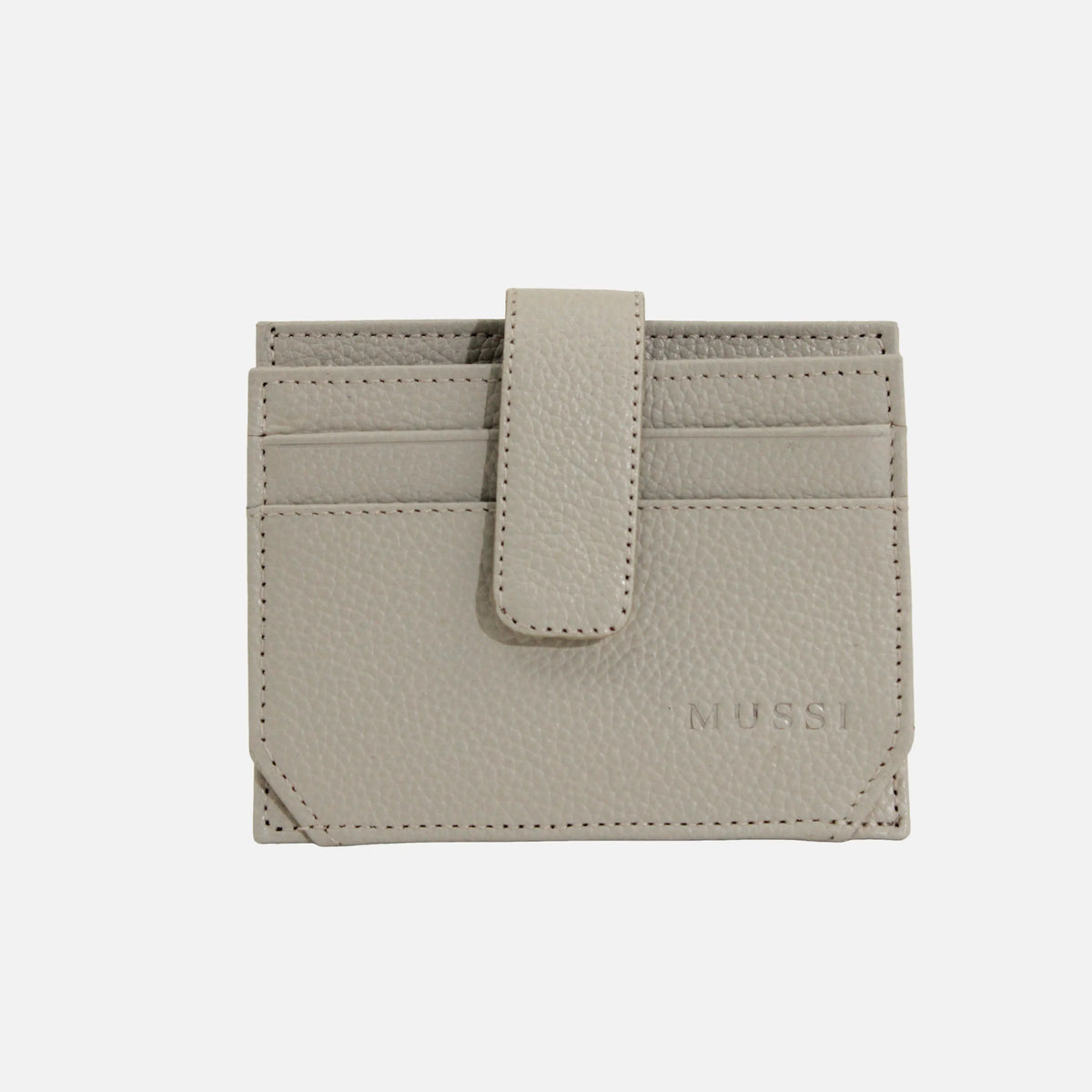 Tarjetero menina de cuero para mujer - Taupe