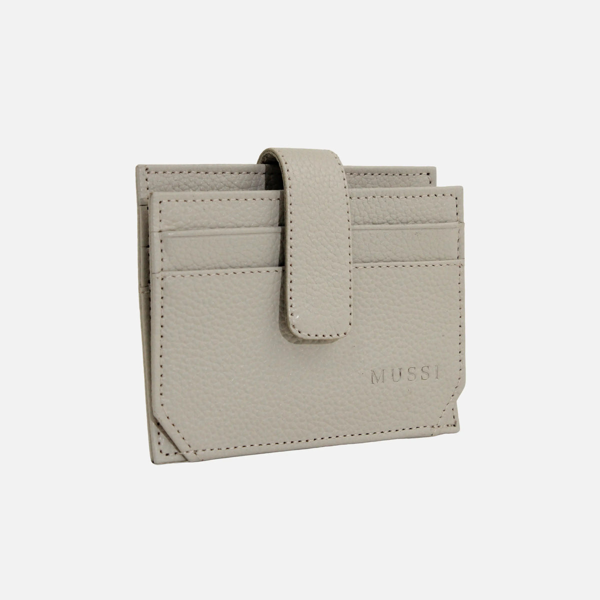 Tarjetero menina de cuero para mujer - Taupe