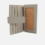 Tarjetero menina de cuero para mujer - Taupe