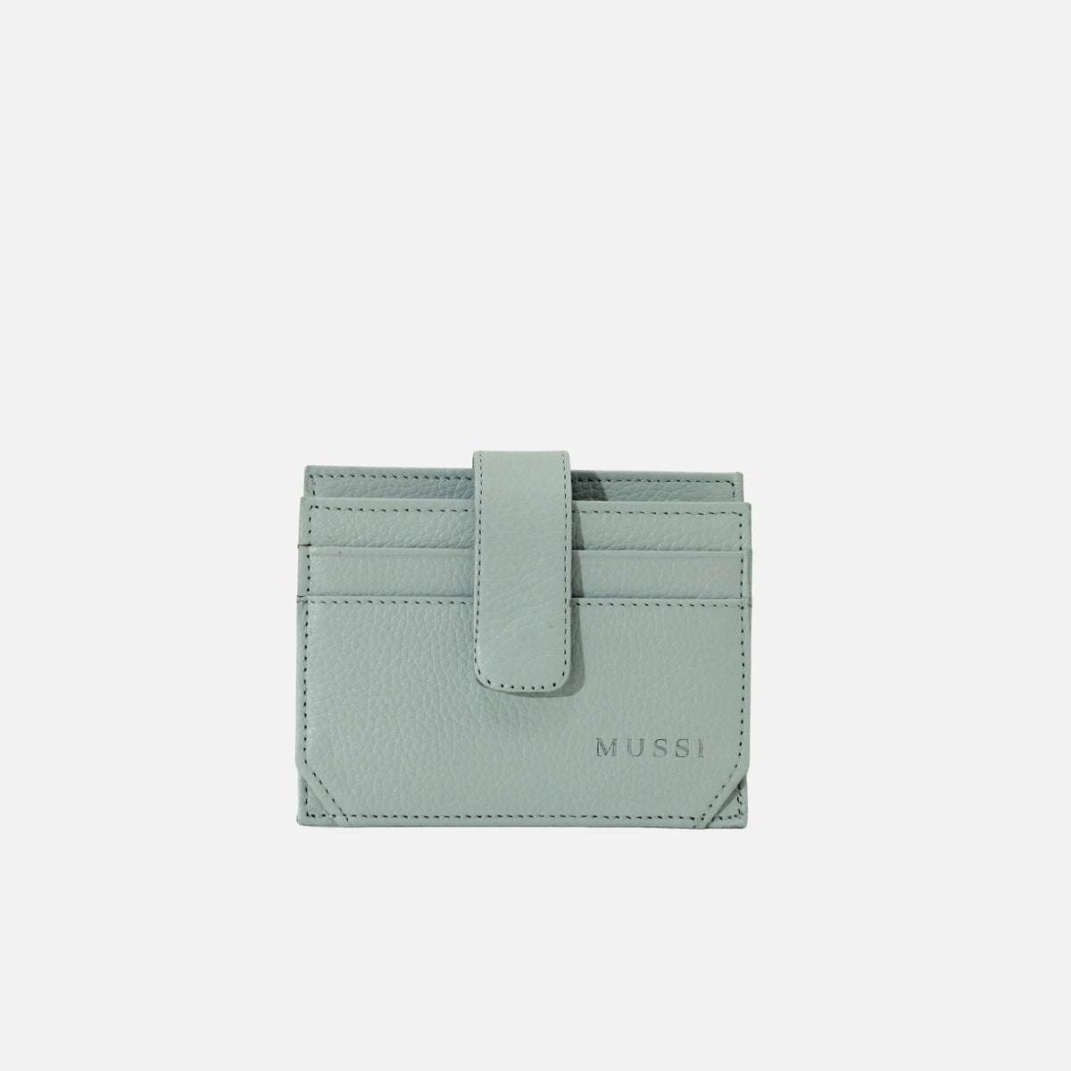 Tarjetero menina de cuero para mujer - Menta