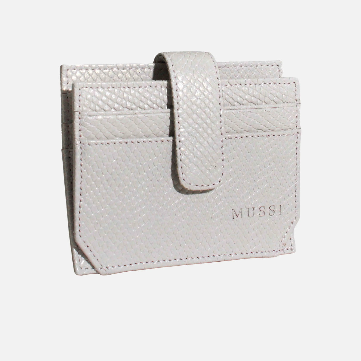 Tarjetero menina de cuero para mujer - Hueso