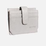 Tarjetero menina de cuero para mujer - Hueso