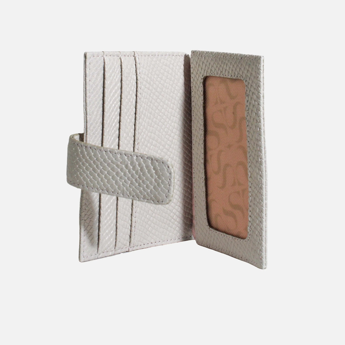 Tarjetero menina de cuero para mujer - Hueso