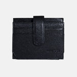 Tarjetero menina de cuero para mujer - Negro