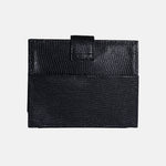 Tarjetero menina de cuero para mujer - Negro