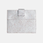 Tarjetero menina de cuero para mujer - Plateado