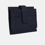 Tarjetero menina de cuero para mujer - Azul