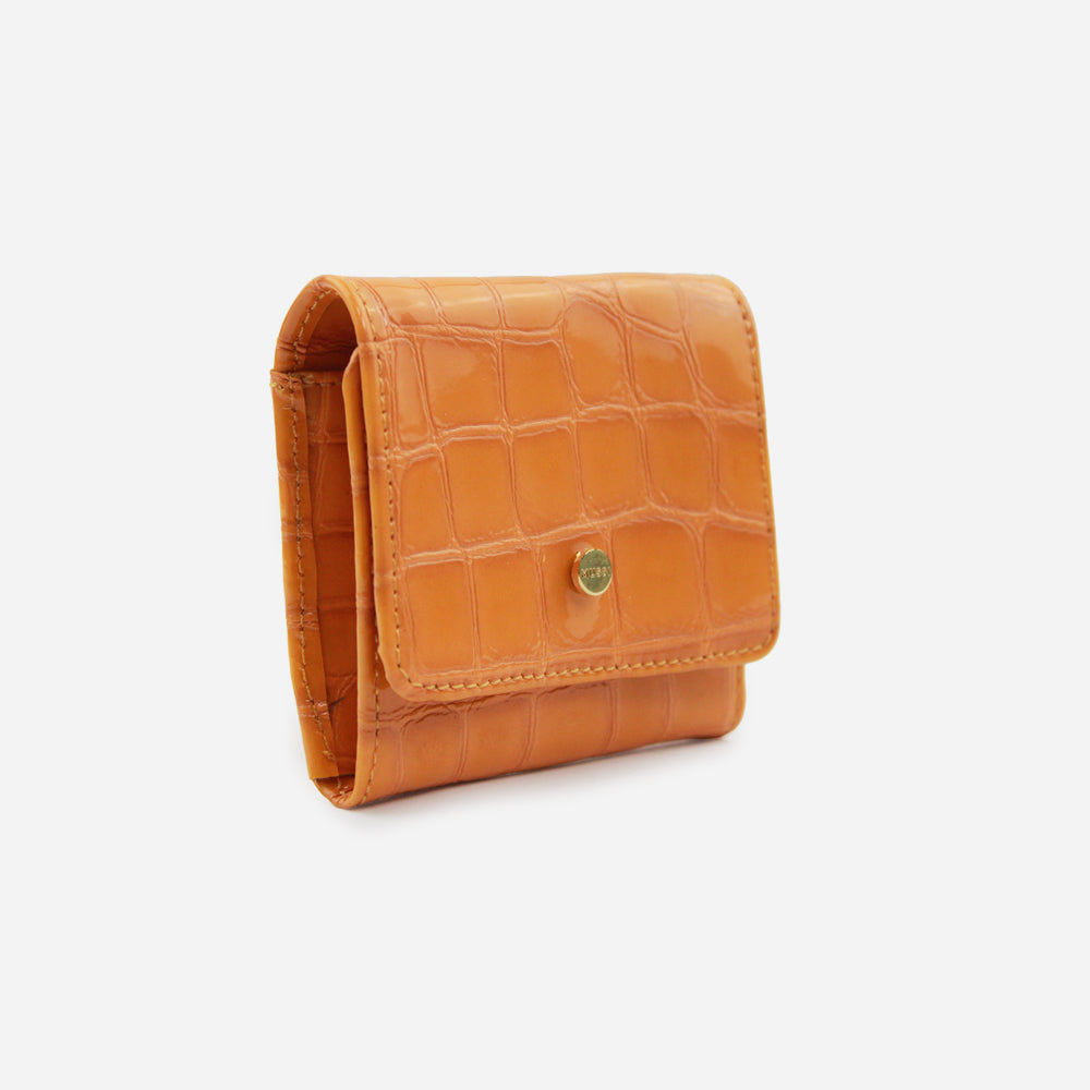 Porta audifonos olivia de cuero para mujer - Amarillo